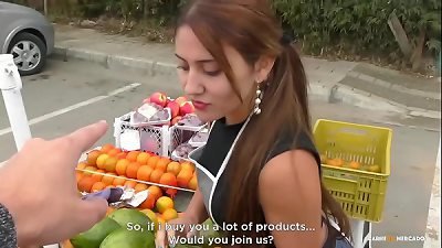 CARNE DEL MERCADO - Busty Colombian amateur Melissa Lujan gets banged hard
