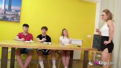 Jacky and Lara teach older and younger generations to have sex together in this video