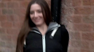 wild brunette teenage babe Leyla peeing outdoors