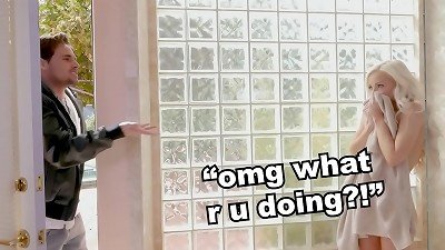 Tyler Nixon Is voyeurism On nice young Step sis Elsa Jean While She Is In The shower She Doesn't Seem To Mind As She tongues His salami pov fashion