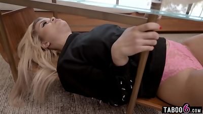 Latina teenager wife destiny Cruz gets stuck and nailed by her hubby