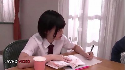 Japanese beauty fucks hard after giving an amazing blowjob