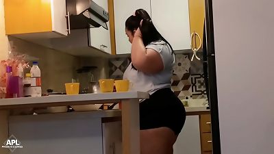 My neighborâ€™s slut has always been flaunting her big ass in front of me but this time I was able to fuck it until it was filled with cream â€“ Full story