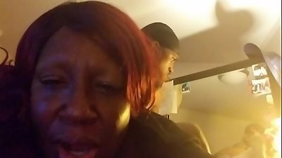 Mama Sheridan's face fucking scene - enjoy her deepthroat action