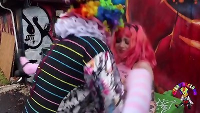 pounding gothic girl after rock concert