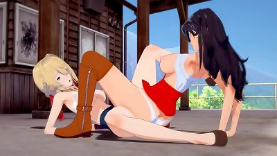 Violet Evergarden x Cattleya Baudelaire - lesbian scissoring