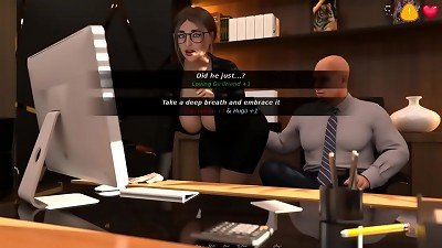 Innocent young girl's anal experience with a big boss