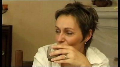 Attractive French mother and son