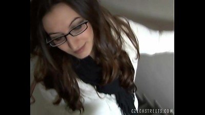 Petra from the Czech Republic in public