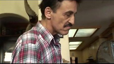 Creepy older guy fucks nephews escort friend in the bootie