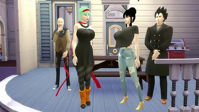 In the first episode of Goku porn, Bulma witnesses Gohan having sex with Roshi and later joins in with Vegeta