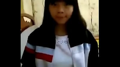 Young woman displays her breasts and vagina in a school setting on Chartubate