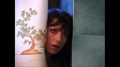 nice chesty brunette smashing in the douche