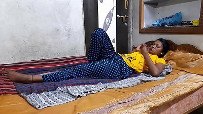 Indian Tamil couple engages in sexual activity with the help of a passionate and slim sex mentor, providing affection to his girlfriend in Hindi