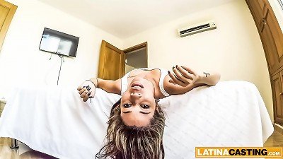 obedient Latina surrenders mouth and ass In audition episode
