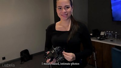 Had sex with my photographer and ejaculated on her breasts - Liabella