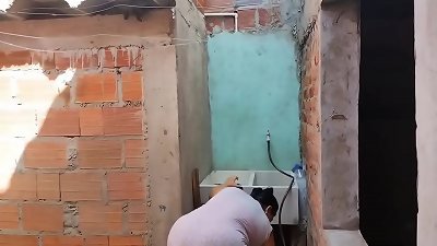 My sister-in-law joins me for a bath and I ultimately have sex with her on her large buttocks.