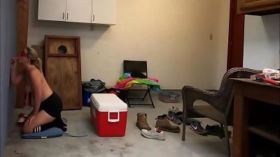 Stranger eliminates condom at homemade gloryhole and jizzes in wife's mouth