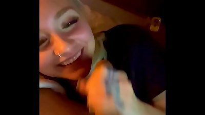 inexperienced blowjob from legal yo ash-blonde / Marilyn Sugar / cum in throat / TWITTER @devils kos