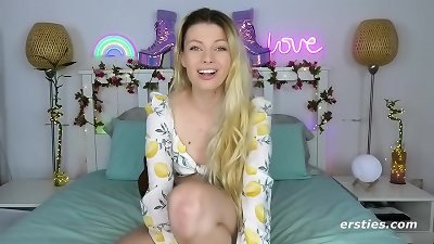 Sophie Has joy With a fake penis