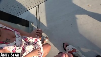 dual creampie blonde in parking pile