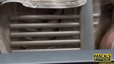 deep-throated servant babe gets rectally fucked