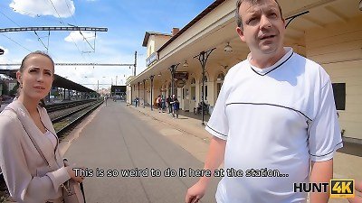 HUNT4K. cuckold should witness how rich man screws his gf