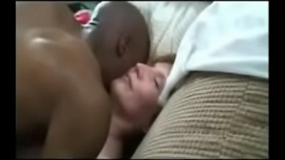 Amateur white granny has sex with black man