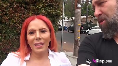 Doing muddy things around Hollywood! Pablo and a plump ginger-haired mom